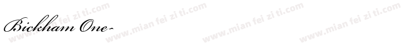 Bickham One字体转换